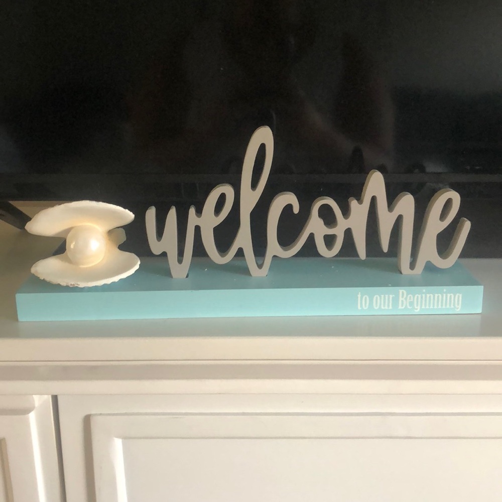 Wedding or beach home decor - welcome to our beginning